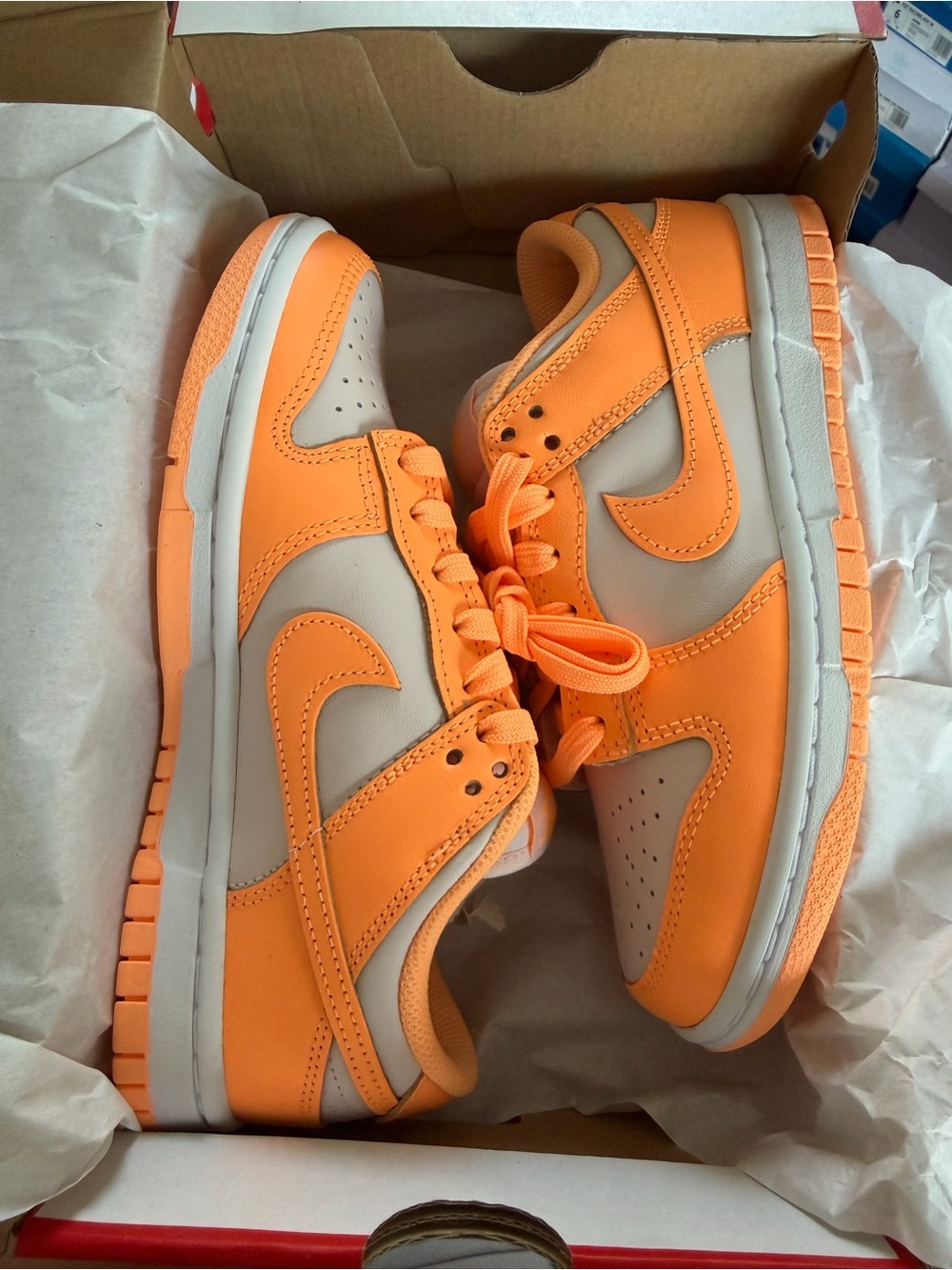Nike Low-Top Sneakers in Orange and Cream